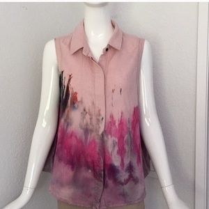 Rag & bone sleeveless tie dye tent  blouse